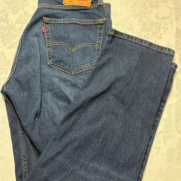 Levis Regular Fit 505 Jeans Size 33x30 Mens Blue Denim - Picture 8 of 8